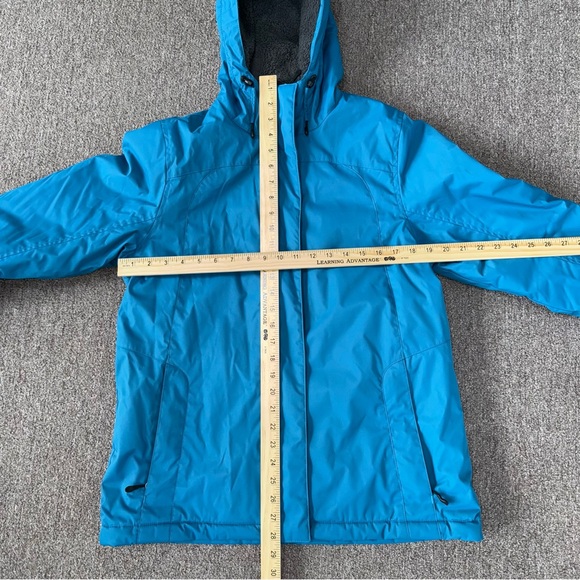 LL Bean Winter Jacket Fleece Lined Coat Hood Women Mallard Teal Sz‎ Small Reg - Picture 6 of 7